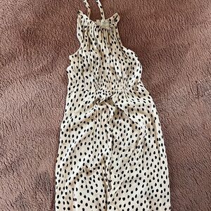Kate Spade Light Pink and Black Polka Dot Dress. Size 8.